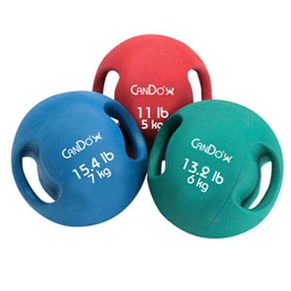 Fabrication Enterprises Fabrication Enterprises 10-3288 Cando Two-Handle Medicine Ball; Gold - 22 lbs & 10 Kg 507233 - main